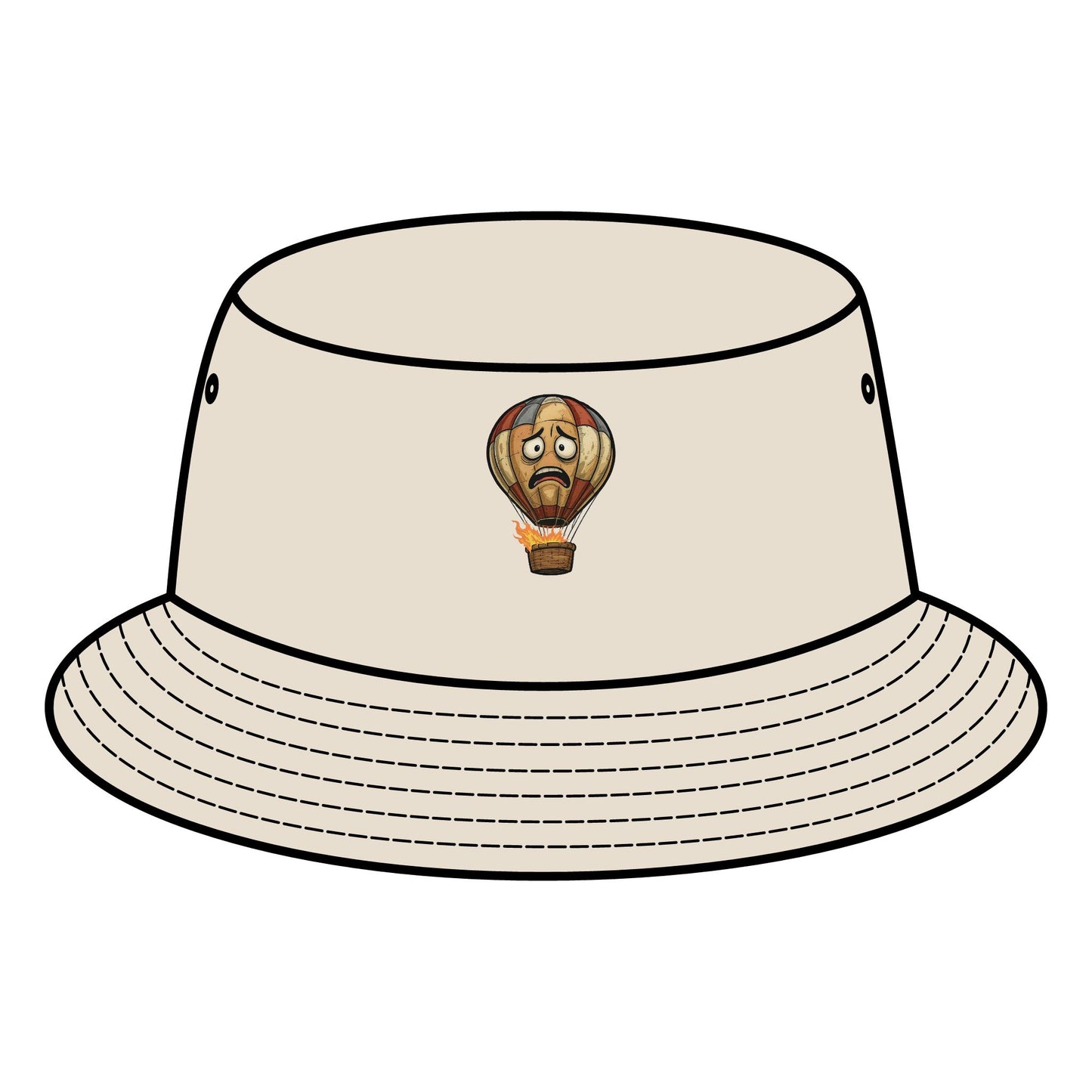 MQ - "HOMEMADE HOT AIR BALLOON" Bucket Hat (printed)!