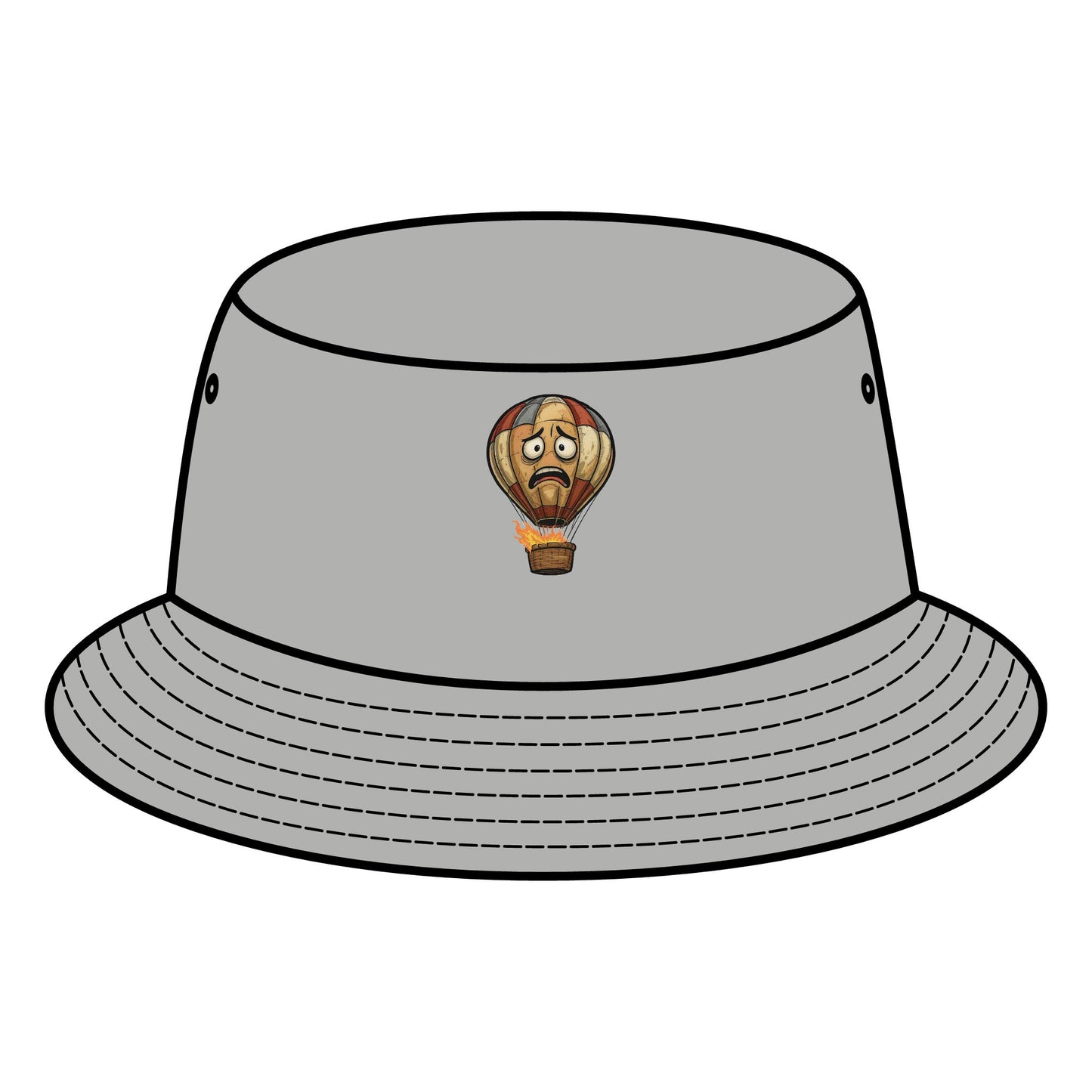 MQ - "HOMEMADE HOT AIR BALLOON" Bucket Hat (printed)!