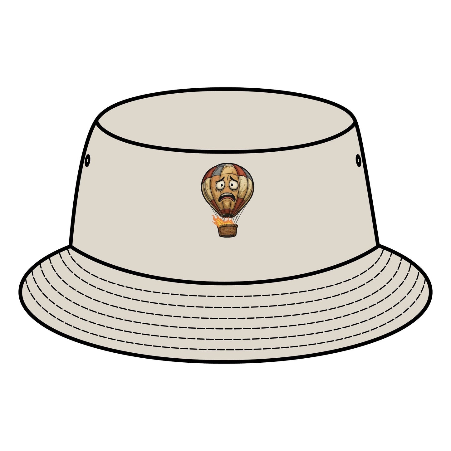 MQ - "HOMEMADE HOT AIR BALLOON" Bucket Hat (printed)!