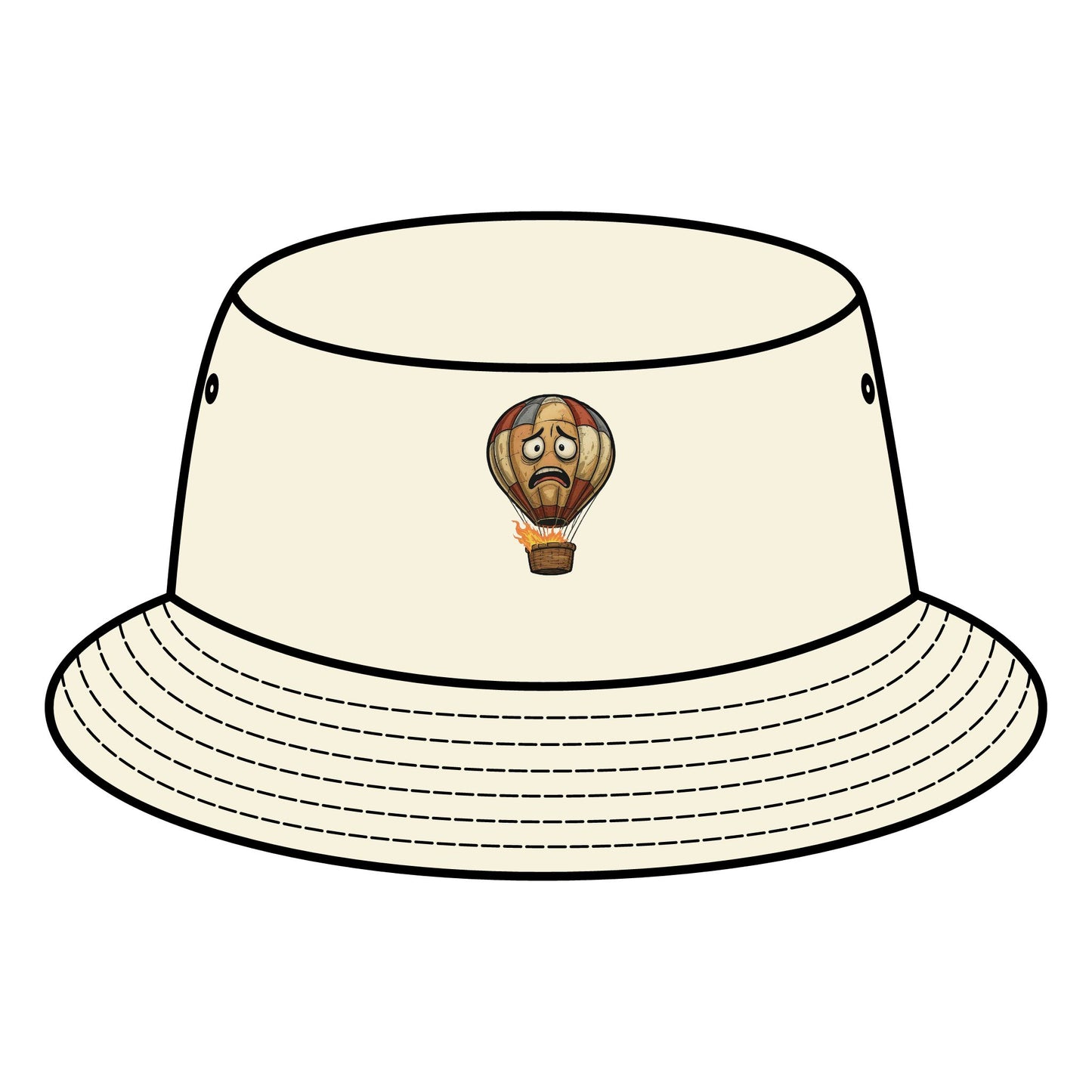 MQ - "HOMEMADE HOT AIR BALLOON" Bucket Hat (printed)!