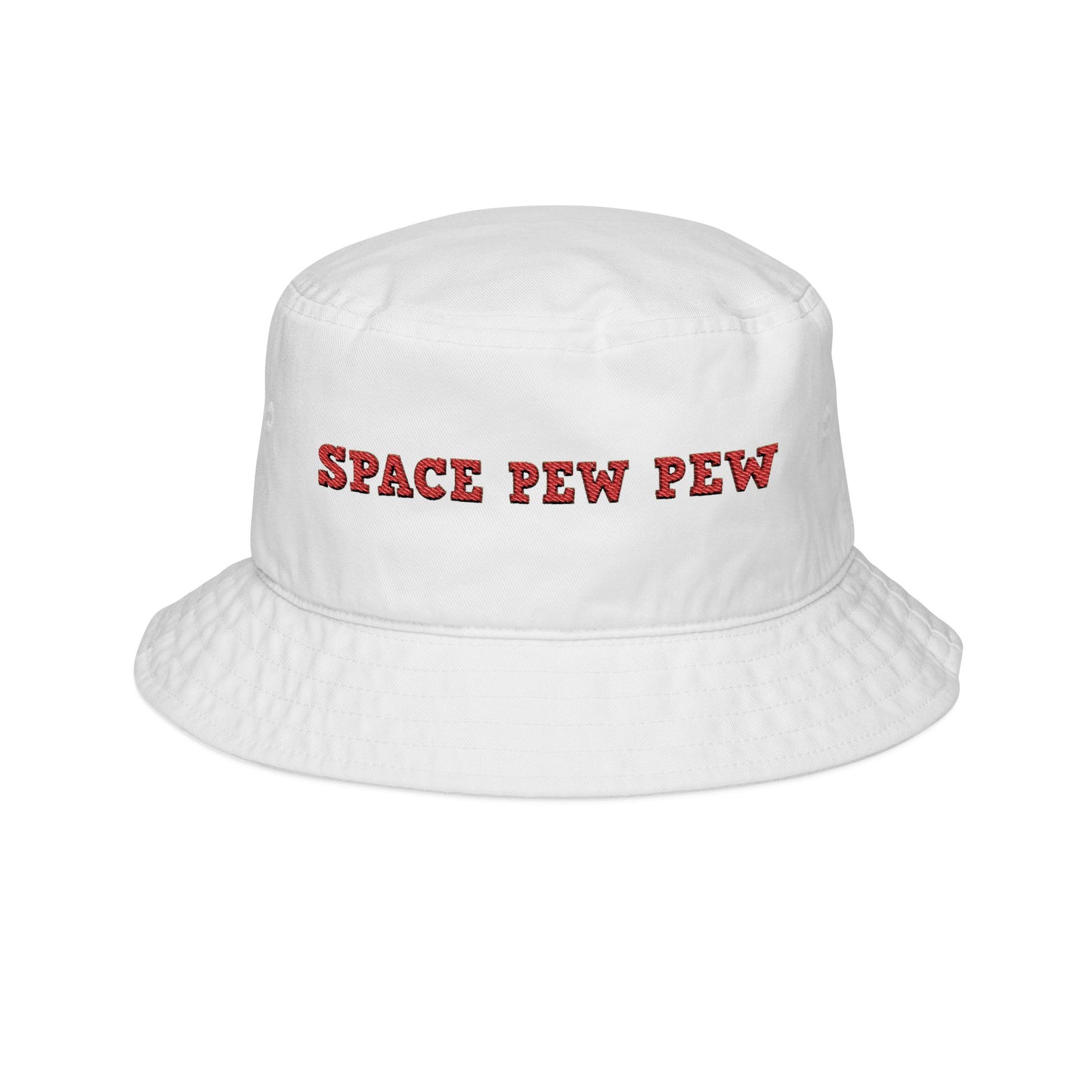 Embroidered "SPACE PEW PEW" Bucket Hat!