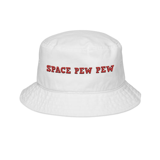 Embroidered "SPACE PEW PEW" Bucket Hat!