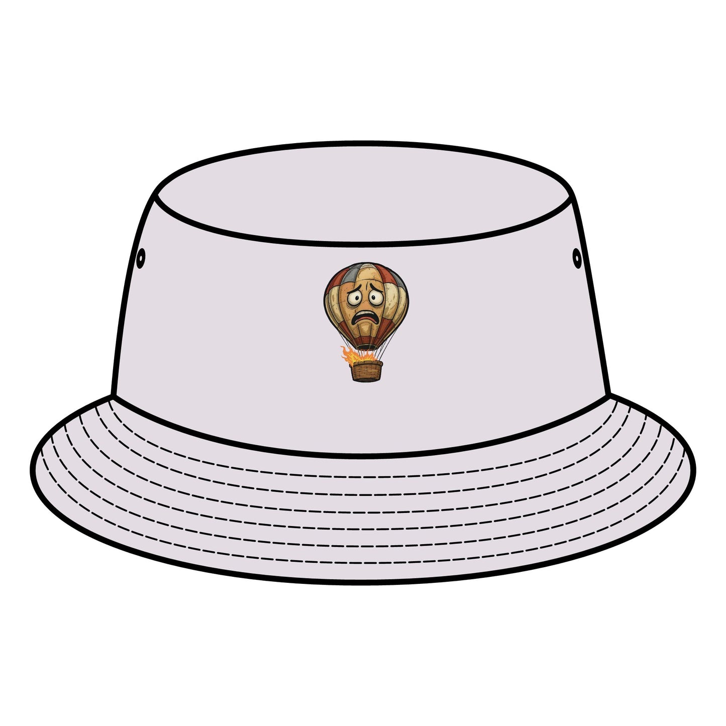 MQ - "HOMEMADE HOT AIR BALLOON" Bucket Hat (printed)!